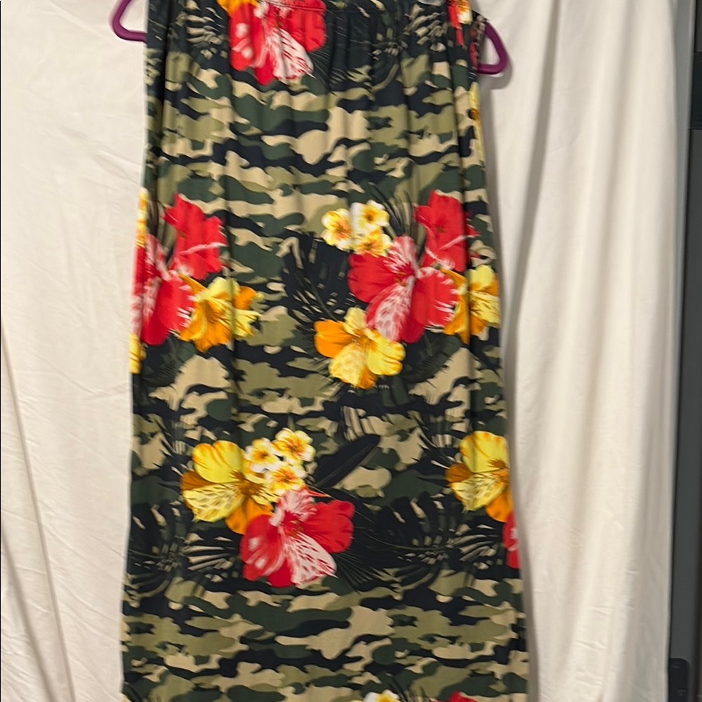 Floral Camo Maxi Dress